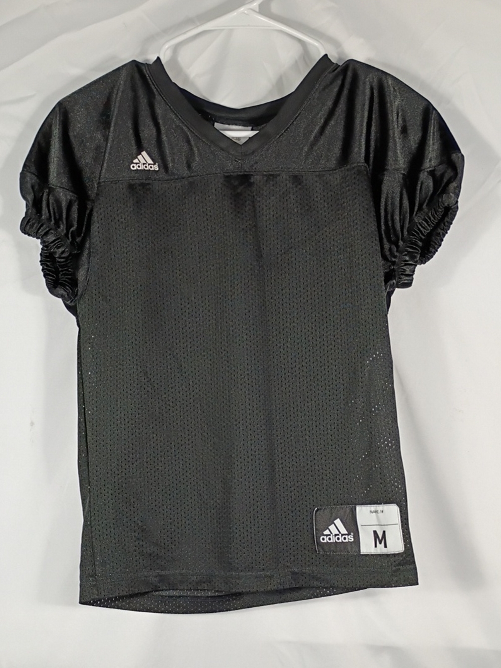 EUC Adidas Black Practice Football Jersey Boys Size Medium